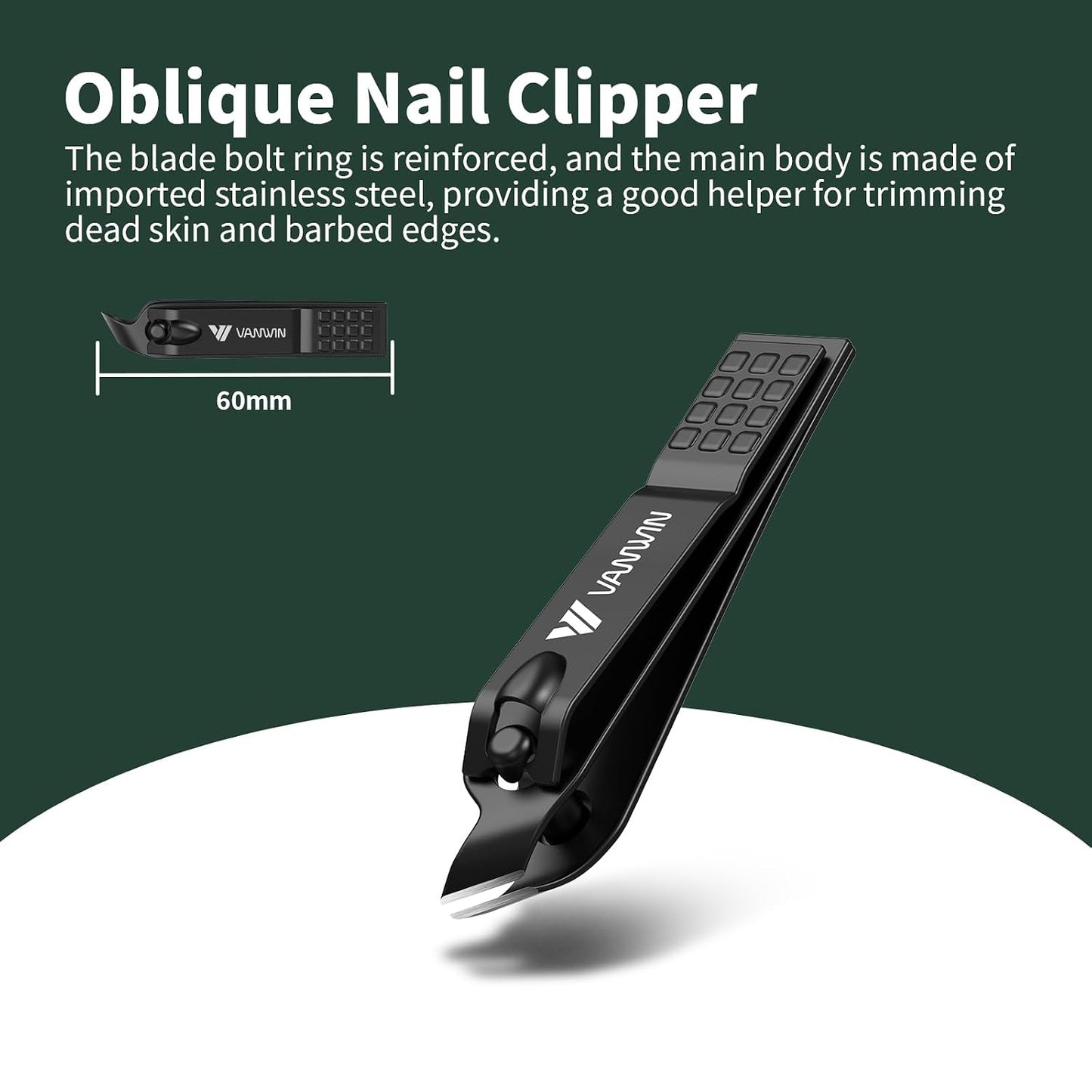 test-German Nail Clippers for Men, Nail Clipper Set (4-Pack) Ultra Sharp Matte Stainless Steel Fingernail & Toenail Clippers with Glass Nail File, Nail Cutter Stocking Stuffers for Men Women Black
